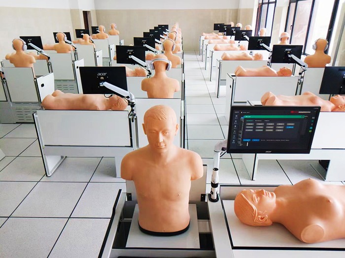 医院模拟教学设备，胸部听诊与腹部触诊检查训练系统